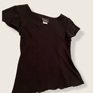 S.L. Fashions Black Dress Shirt Size 8